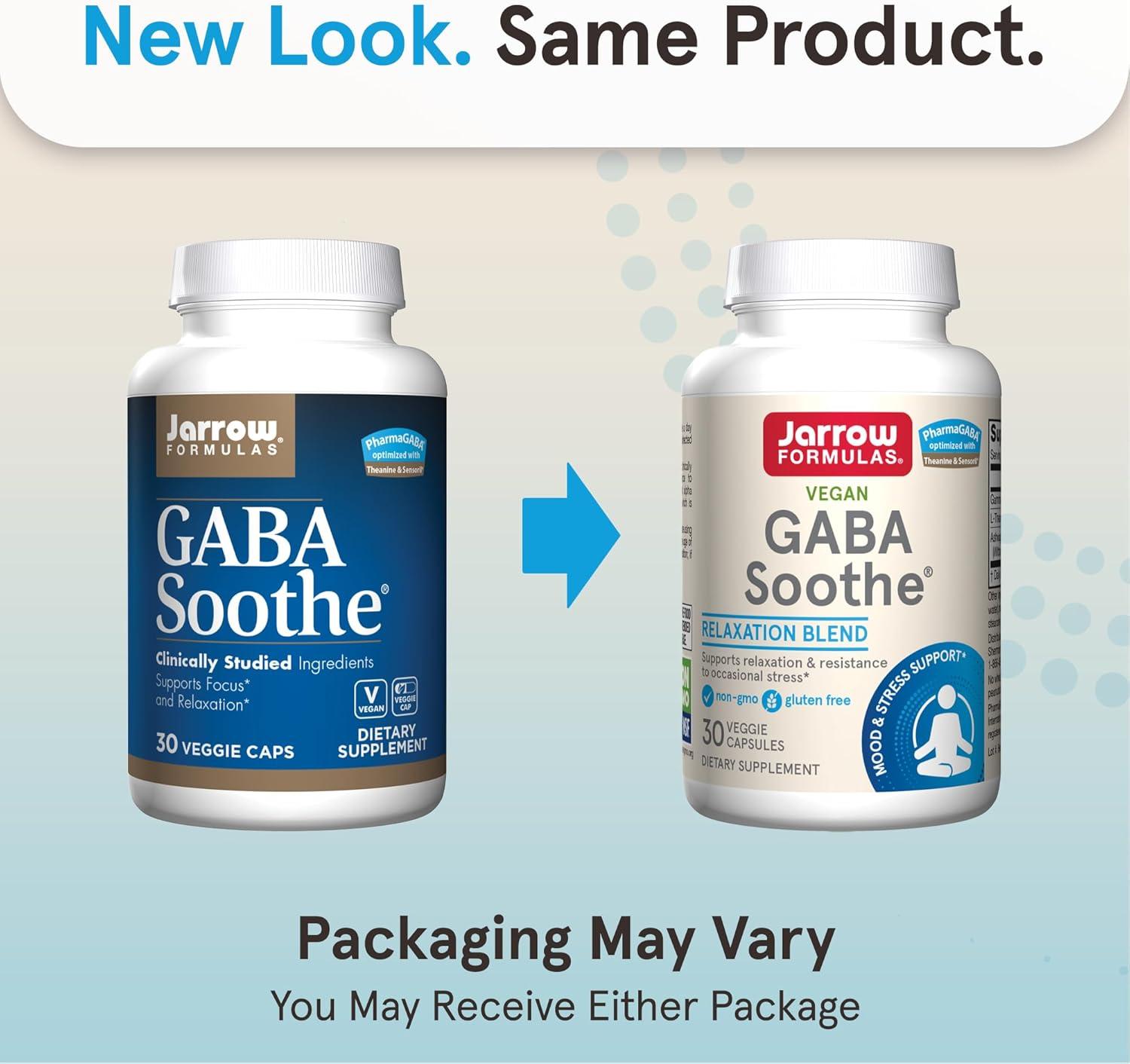 image:imageJarrow Formulas GABA Soothe 3 Ingredient Dietary Supplement for Relaxation and Occasional Stress 30 Veggie Capsules 30 Day Supply