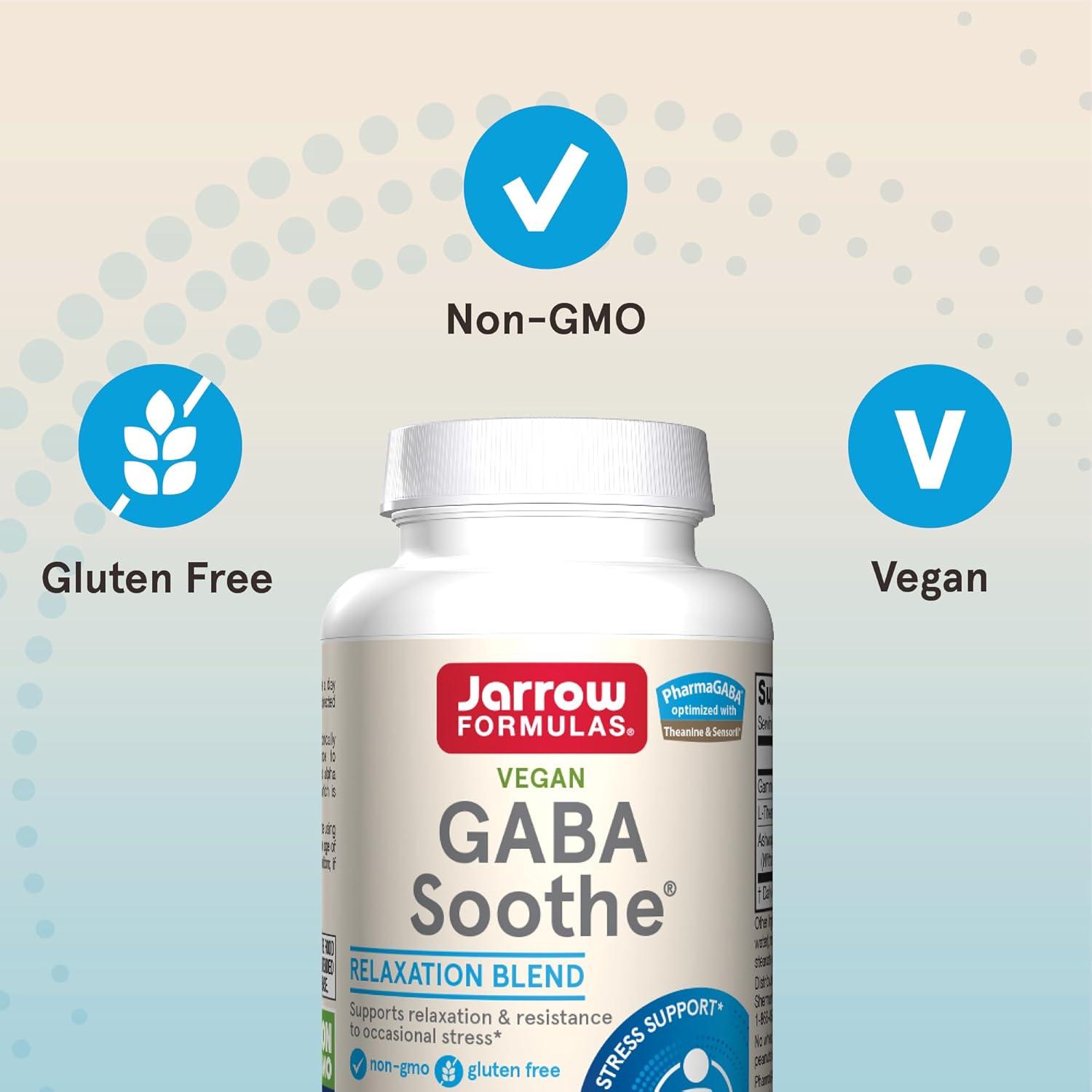 image:imageJarrow Formulas GABA Soothe 3 Ingredient Dietary Supplement for Relaxation and Occasional Stress 30 Veggie Capsules 30 Day Supply