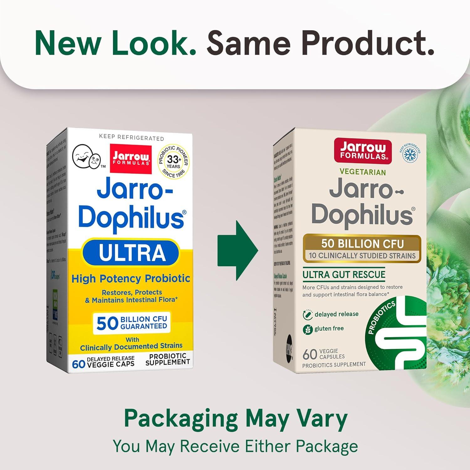 image:imageJarrow Formulas JarroDophilus Ultra Gut Rescue 50 Billion CFU Per Serving Probiotics Restore Protect amp Maintain Intestinal Flora 60 Servings Delayed Release60 Count Pack of 1