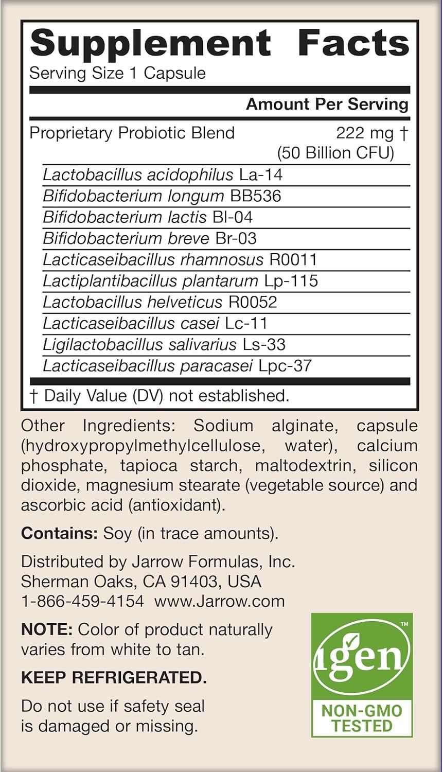 image:imageJarrow Formulas JarroDophilus Ultra Gut Rescue 50 Billion CFU Per Serving Probiotics Restore Protect amp Maintain Intestinal Flora 60 Servings Delayed Release60 Count Pack of 1