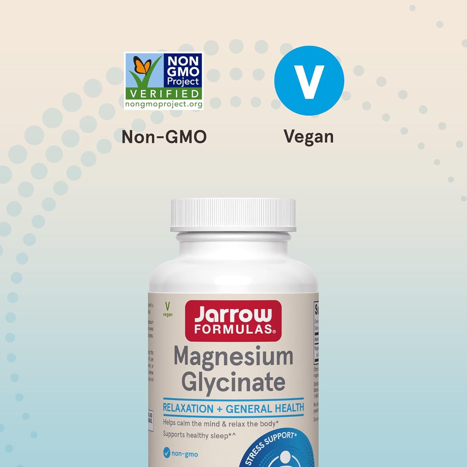 image:imageJarrow Formulas Magnesium Glycinate Veggie Capsules 360 mg Magnesium per Serving Supports Relaxation and Healthy Sleep 90 Count 30 Day Supply90 Count Pack of 2