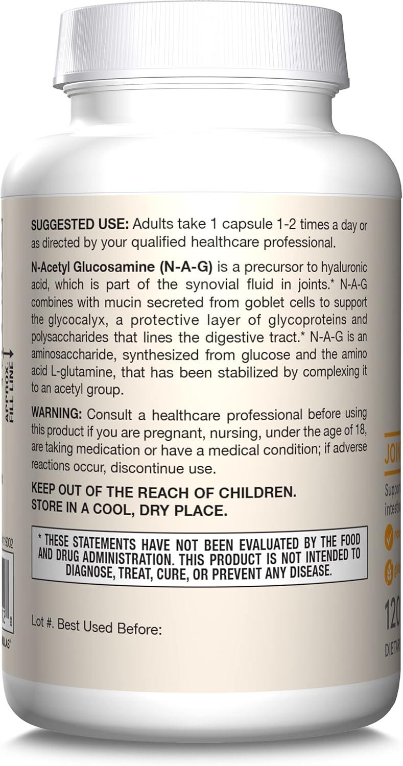 image:imageJarrow Formulas NAG 700 mg NAcetyl Glucosamine Acetylated Form of Glucosamine for Bone and Joint Support 120 Veggie Capsules Up to 120 ServingsUnflavored