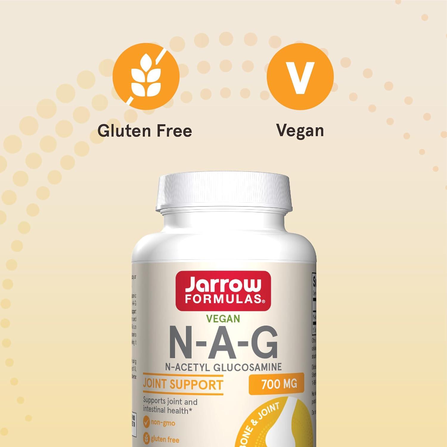 image:imageJarrow Formulas NAG 700 mg NAcetyl Glucosamine Acetylated Form of Glucosamine for Bone and Joint Support 120 Veggie Capsules Up to 120 ServingsUnflavored