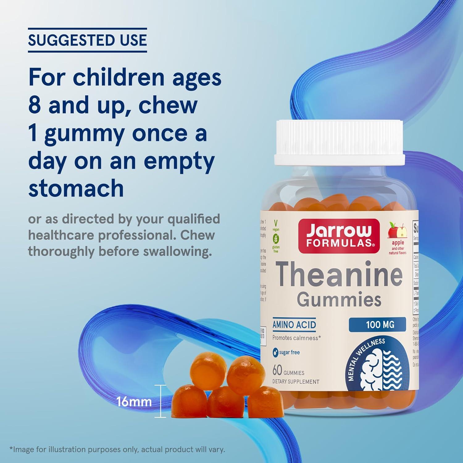image:imageJarrow Formulas Regular Strength Theanine 100 mg Dietary Supplement 60 Capsules 60 Day SupplyApple