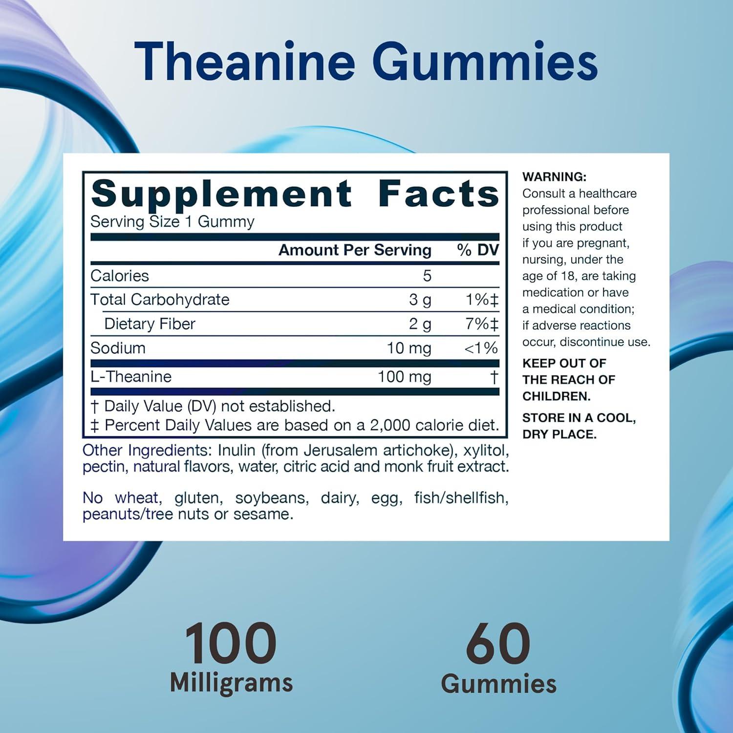 image:imageJarrow Formulas Regular Strength Theanine 100 mg Dietary Supplement 60 Capsules 60 Day SupplyApple