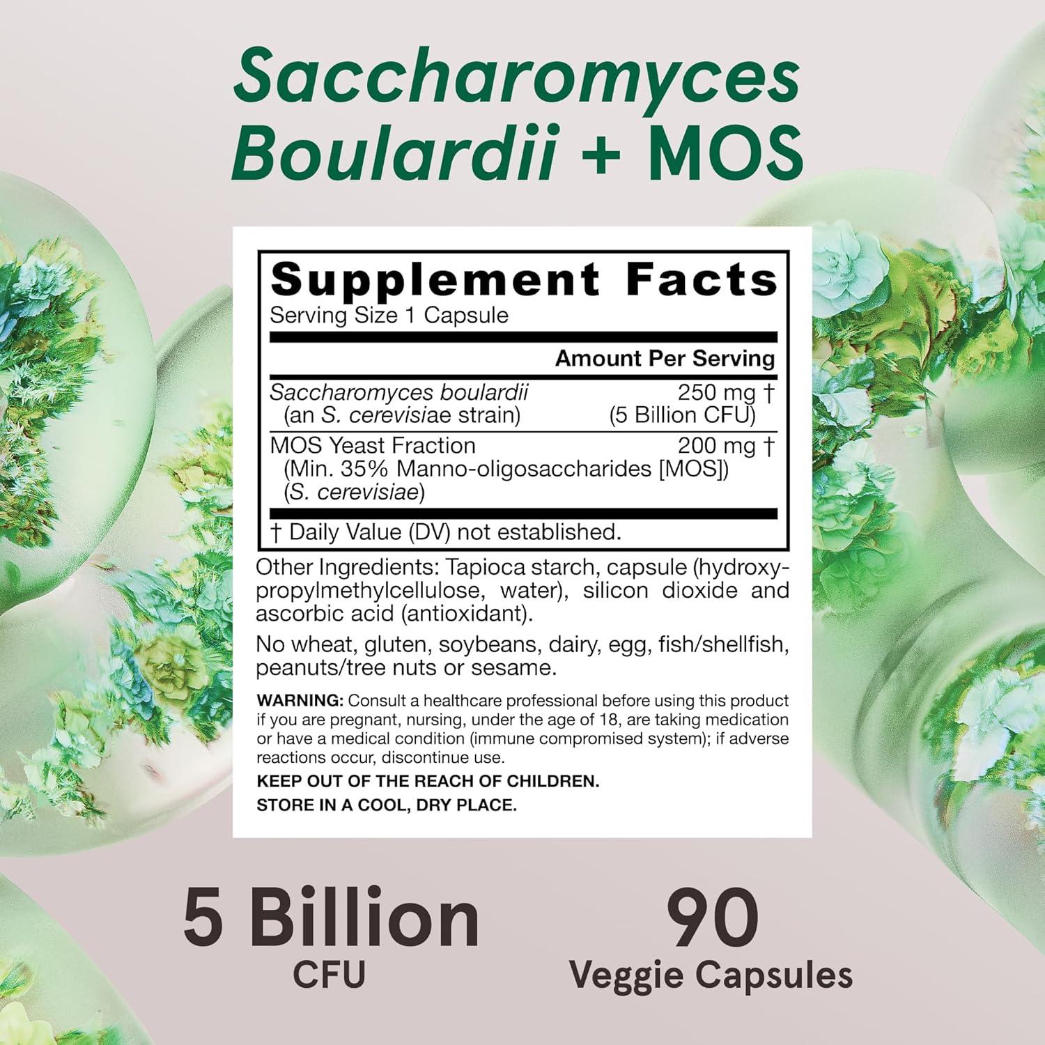 image:imageJarrow Formulas Saccharomyces Boulardii MOS Probiotics for Digestive Health and Intestinal Tract Support 5 Billion CFU Per Serving 180 Delayed Release Caps Probiotic Prebiotic 180 ServingsUnflavored