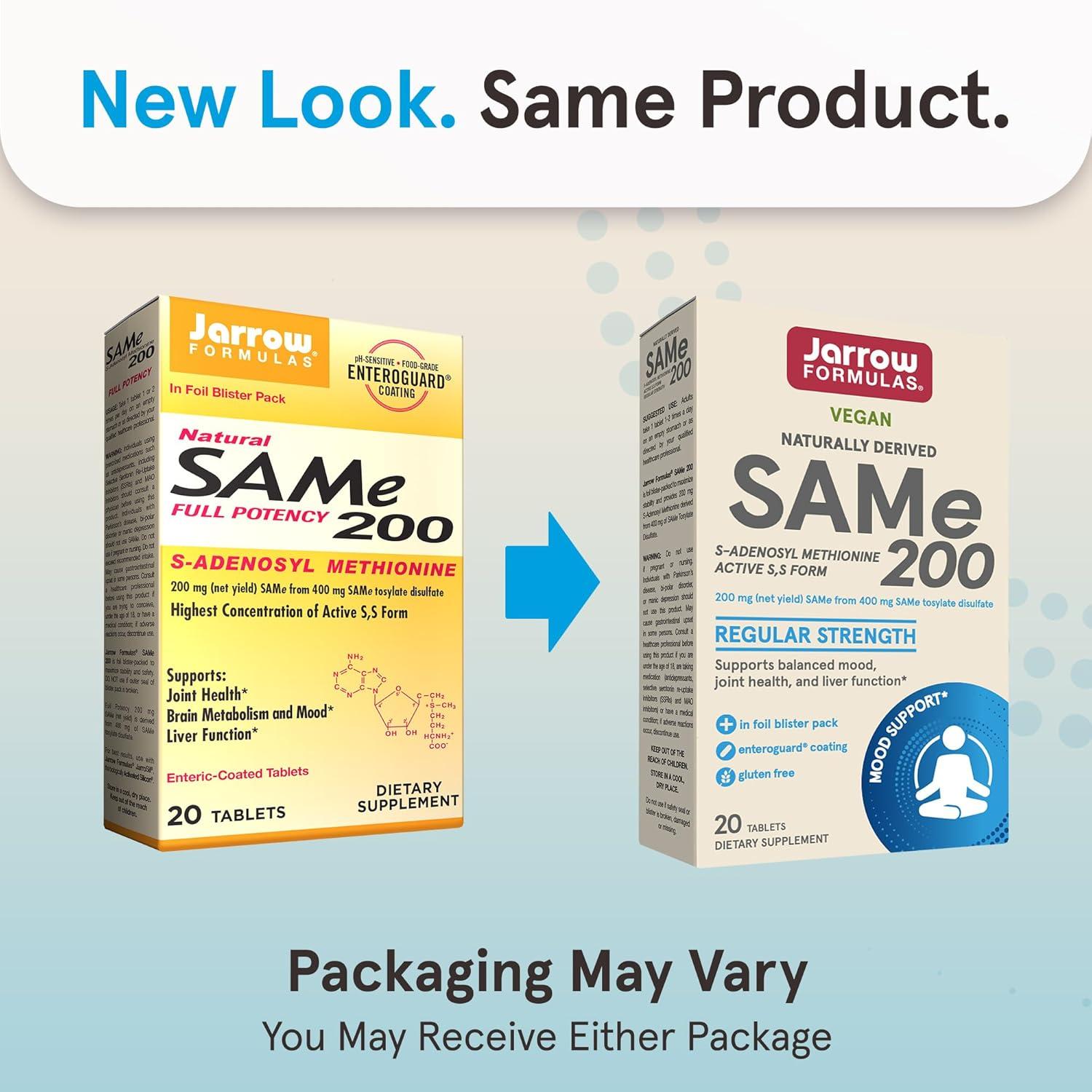 image:imageJarrow Formulas Same 200 mg Supports Joint Health Liver Function Brain Metabolism 20 Tablets Up to A 20 Day SupplyUnflavored