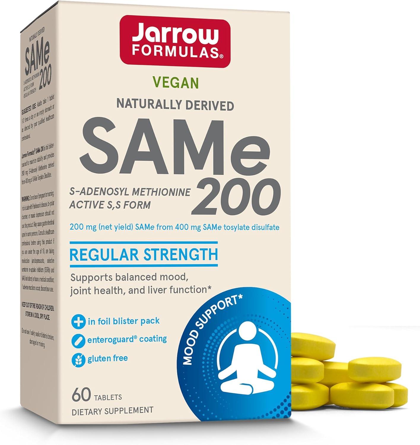 image:imageJarrow Formulas Same 200 mg Supports Joint Health Liver Function Brain Metabolism 20 Tablets Up to A 20 Day SupplyUnflavored