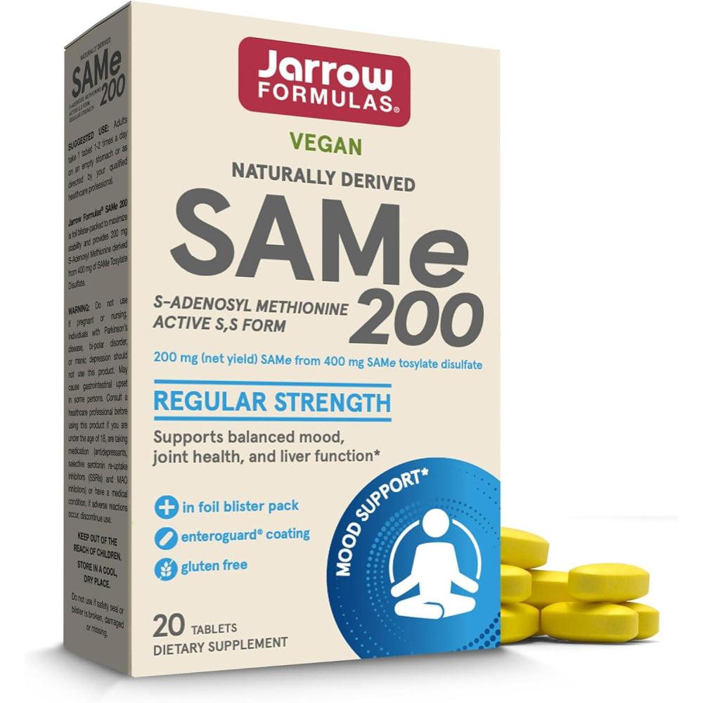 image:imageJarrow Formulas Same 200 mg Supports Joint Health Liver Function Brain Metabolism 20 Tablets Up to A 20 Day SupplyUnflavored