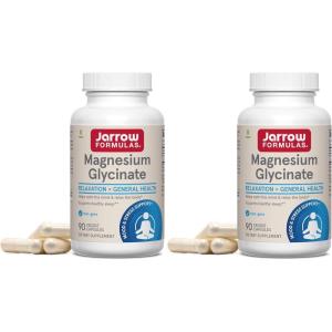 Jarrow Formulas Magnesium Glycinate Veggie Capsules – 360 mg Magnesium per Serving, Supports Relaxation and Healthy Sleep, 90 Count, 30 Day Supply(90 Count (Pack of 2))