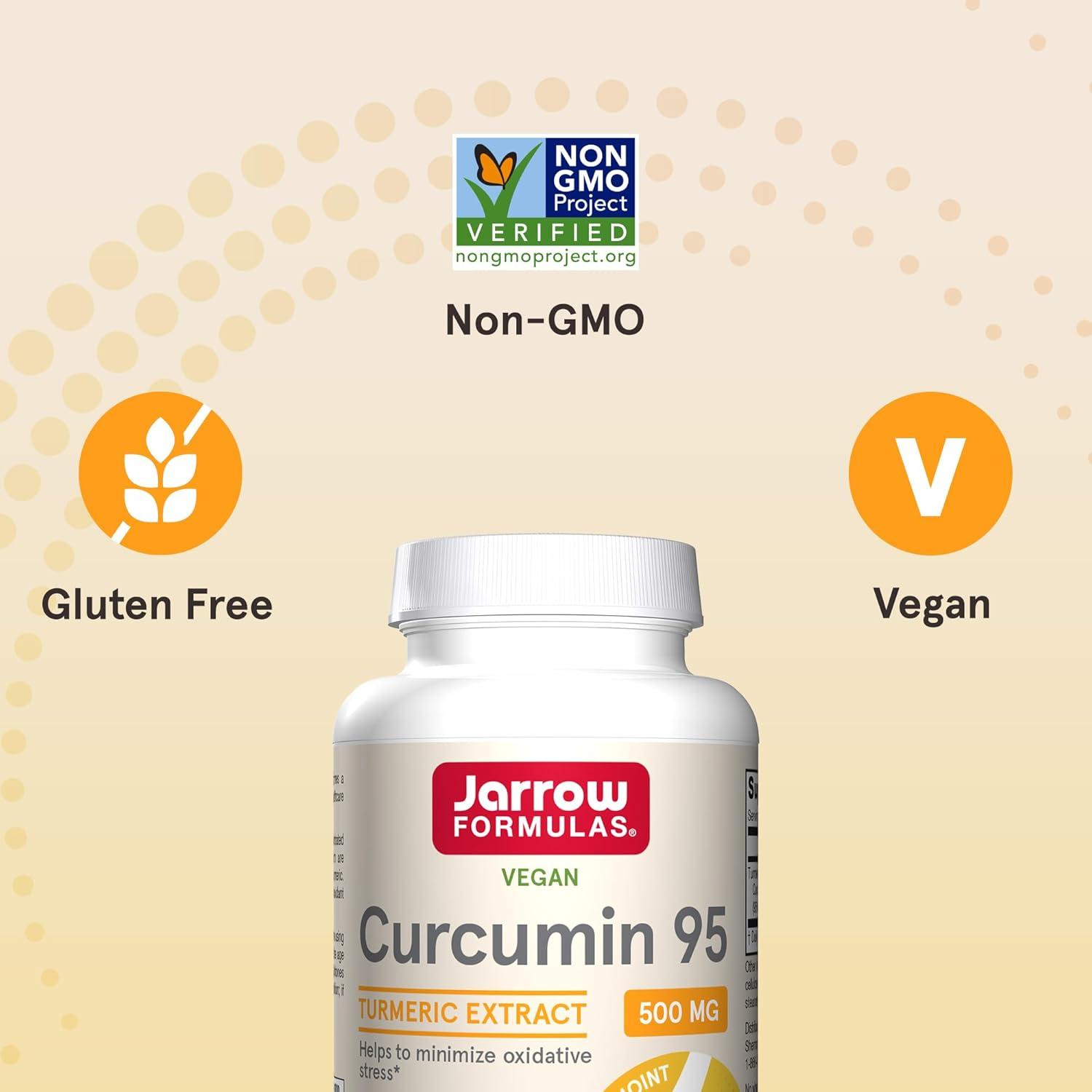 image:imageJarrow Formulas Curcumin 95 Supplement Turmeric Extract Supplement 500 mg for Antioxidant amp Joint Support 120 Capsules120 Count Pack of 1