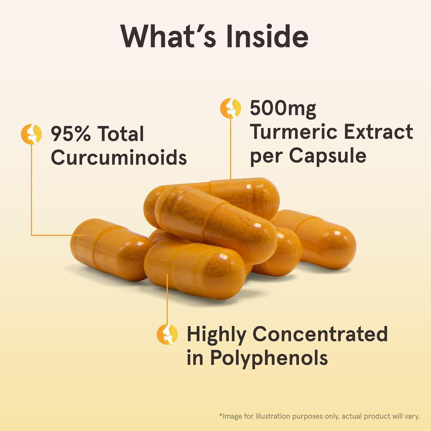 image:imageJarrow Formulas Curcumin 95 Supplement Turmeric Extract Supplement 500 mg for Antioxidant amp Joint Support 120 Capsules60 Count Pack of 1