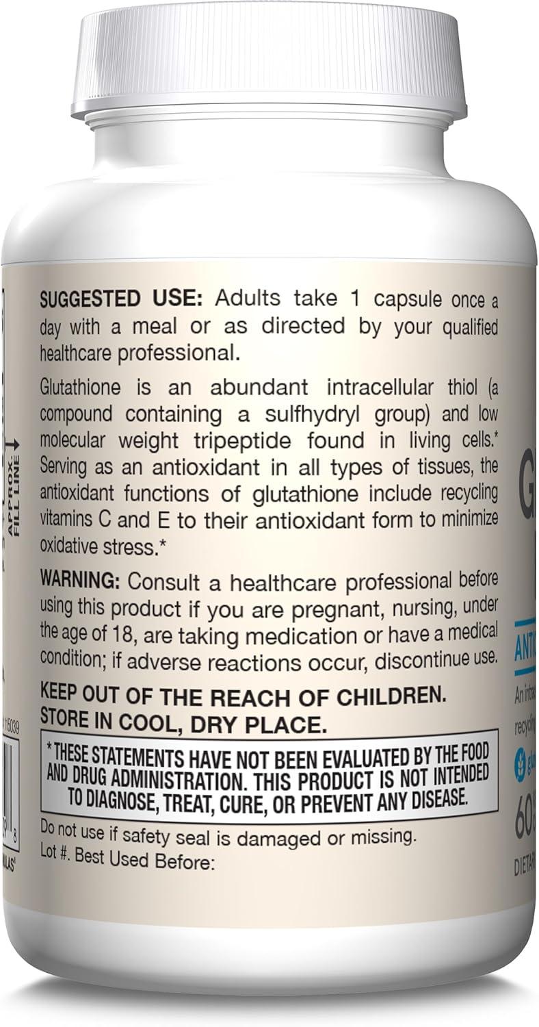 image:imageJarrow Formulas Glutathione Reduced 500 mg 120 Veggie Capsules Intracellular Antioxidant Quality Glutathione Supplements Supports Recycling of Vitamins C amp E NonGMO GlutenFree VeganUnflavored