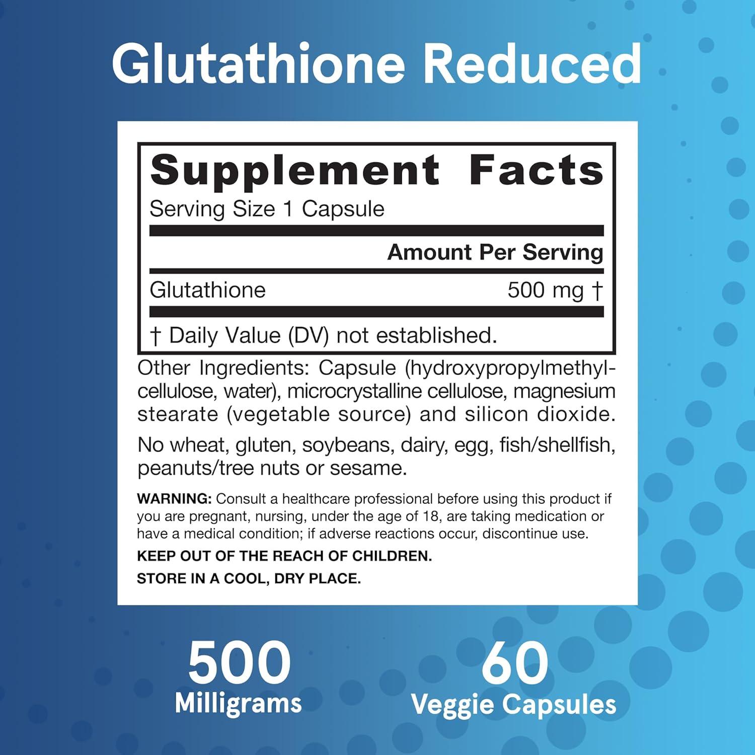 image:imageJarrow Formulas Glutathione Reduced 500 mg 120 Veggie Capsules Intracellular Antioxidant Quality Glutathione Supplements Supports Recycling of Vitamins C amp E NonGMO GlutenFree VeganUnflavored