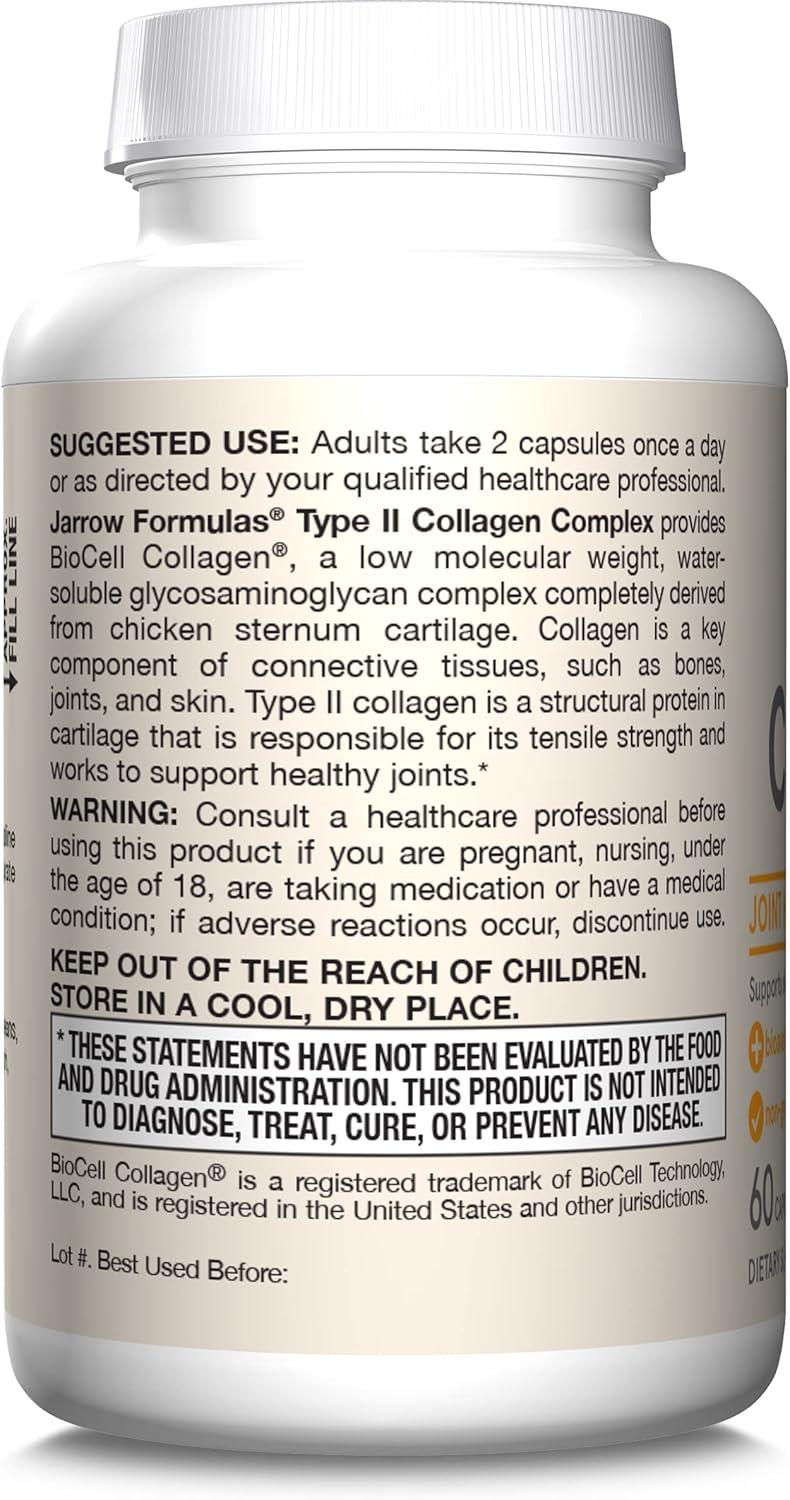 image:imageJarrow Formulas Type II Collagen Complex 1000 mg Supplements Supports Skin and Joint Health 60 Capsules 30 Day Supply60 Count Pack of 1