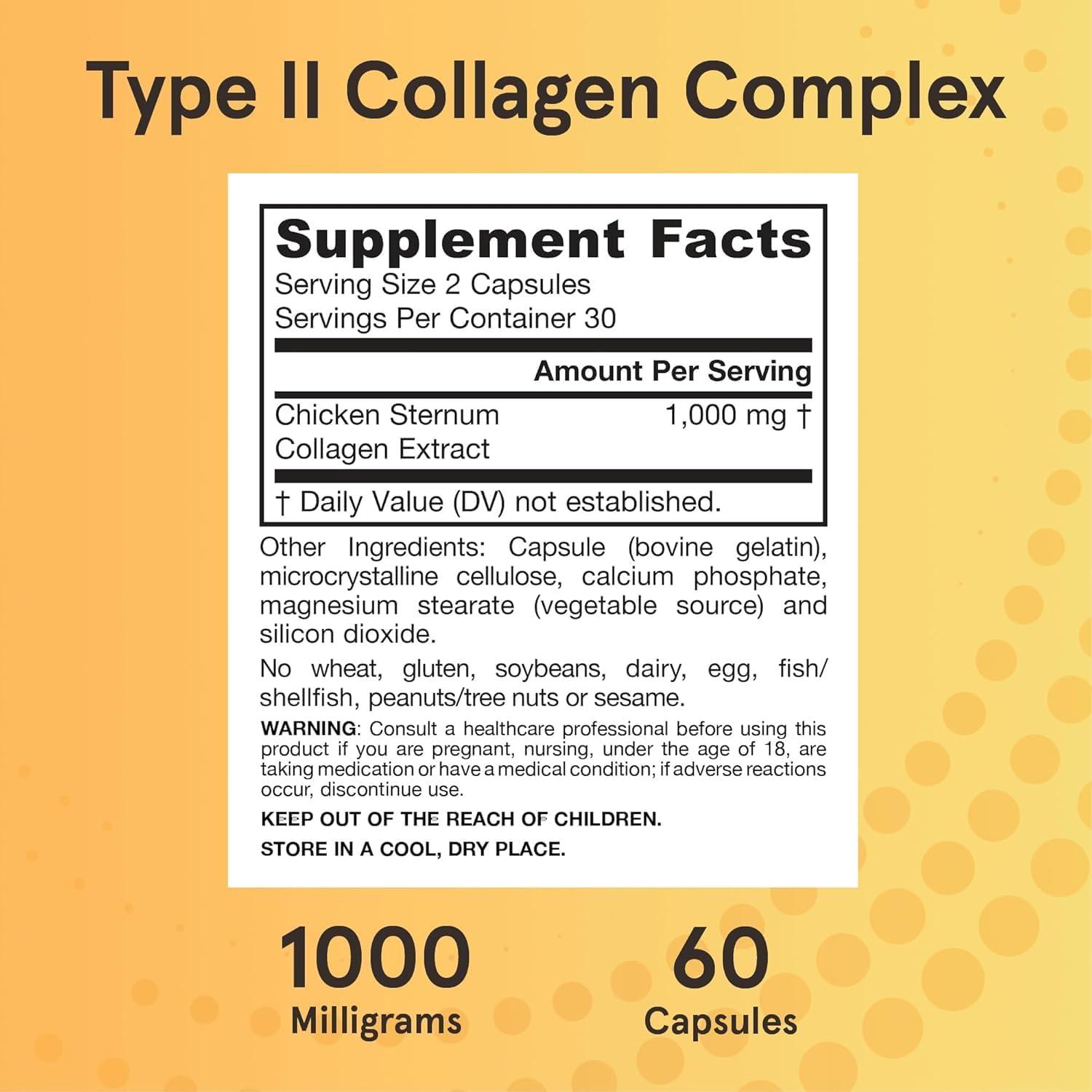 image:imageJarrow Formulas Type II Collagen Complex 1000 mg Supplements Supports Skin and Joint Health 60 Capsules 30 Day Supply60 Count Pack of 2