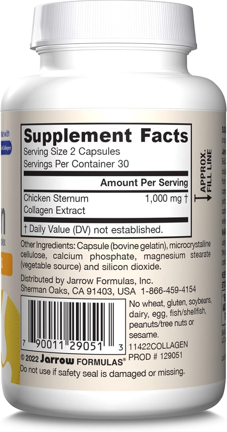 image:imageJarrow Formulas Type II Collagen Complex 1000 mg Supplements Supports Skin and Joint Health 60 Capsules 30 Day Supply60 Count Pack of 2