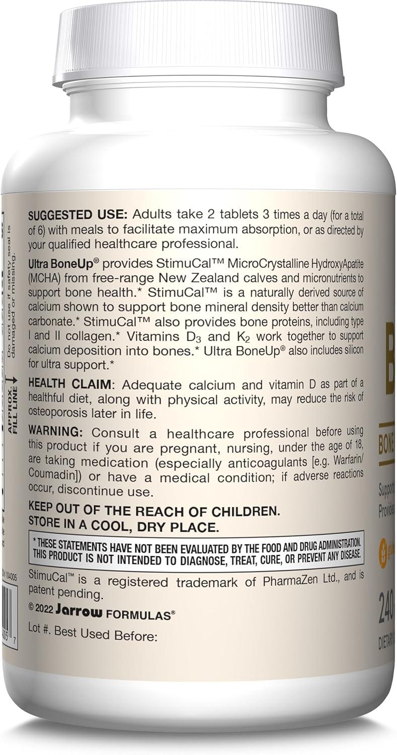 image:imageJarrow Formulas Ultra BoneUp Includes MK7 and Silicon for Added Bone Support 240 Bone Health Tablets