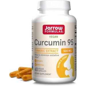 Jarrow Formulas Curcumin 95 Supplement – Turmeric Extract Supplement, 500 mg for Antioxidant & Joint Support, 120 Capsules(60 Count (Pack of 1))