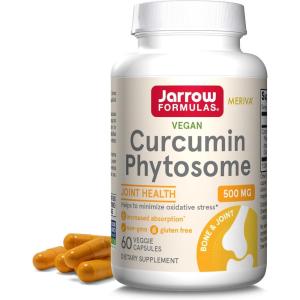 Jarrow Formulas Curcumin Phytosome 500 mg – 60 Veggie Capsules – Formulated with Meriva – Antioxidant Support Supplement – Joint Health & Support – 60 Servings(Unflavored)