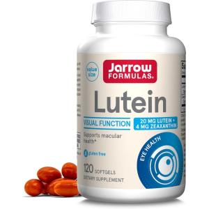 Jarrow Formulas Lutein 20 mg – 120 Softgels – Clinically Documented Eye Health & Support – With Zeaxanthin – 120 Servings(Unflavored)