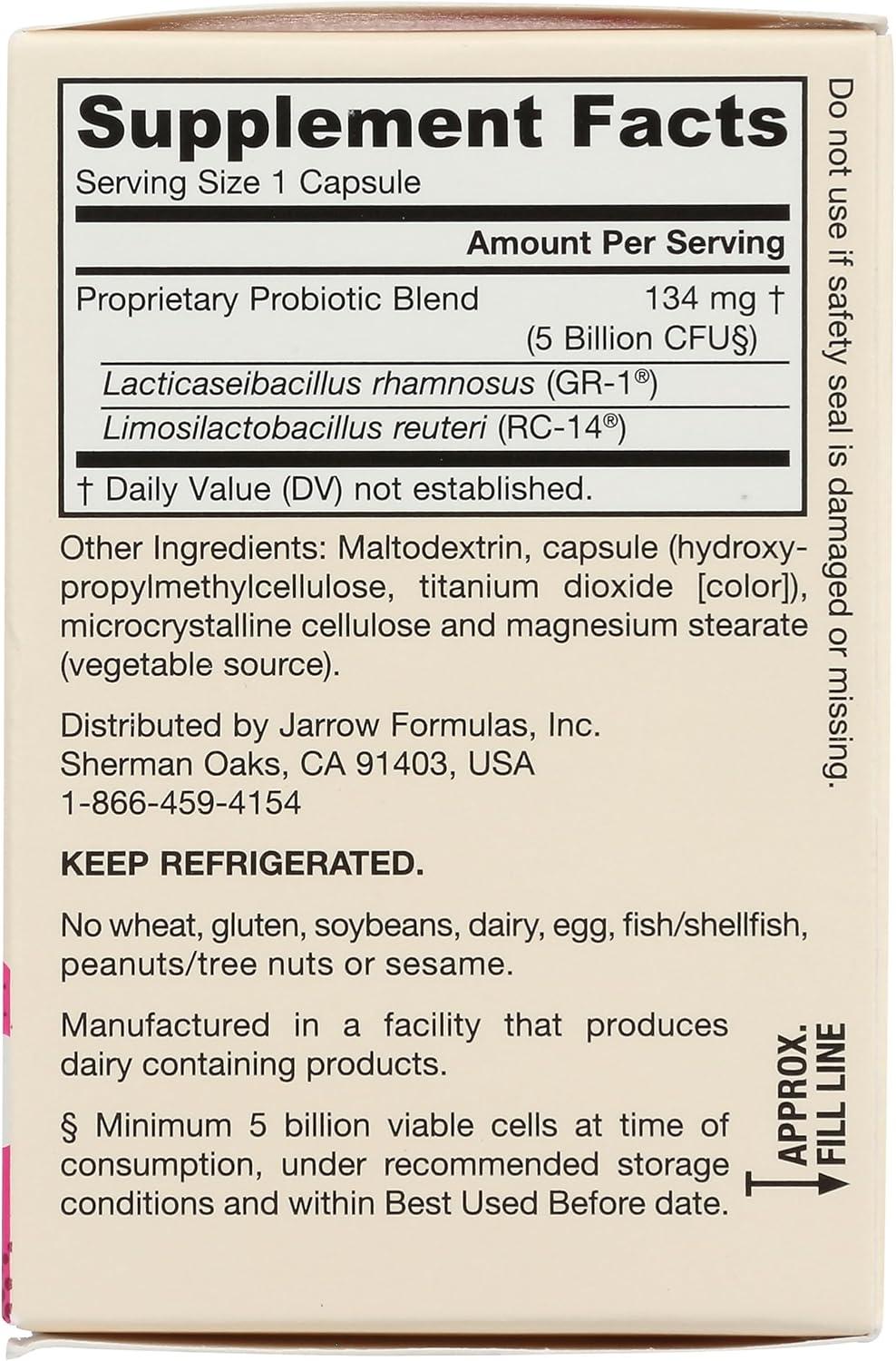 image:imageJarrow Formulas FemDophilus 5 Billion CFU Per Serving Womens Probiotic Supplement Urinary Tract amp Vaginal Health Up to 30 Servings Veggie Caps30 Count Pack of 1