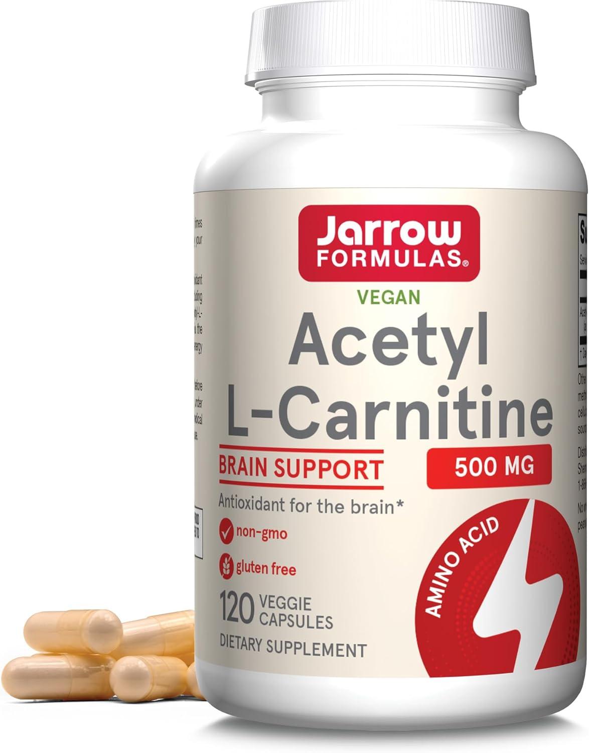 image:imageJarrow Formulas Acetyl LCarnitine 500 mg Dietary Supplement Amino Acid Support for Brain Health and Antioxidants 120 Veggie Capsules 120 Day SupplyUnflavored