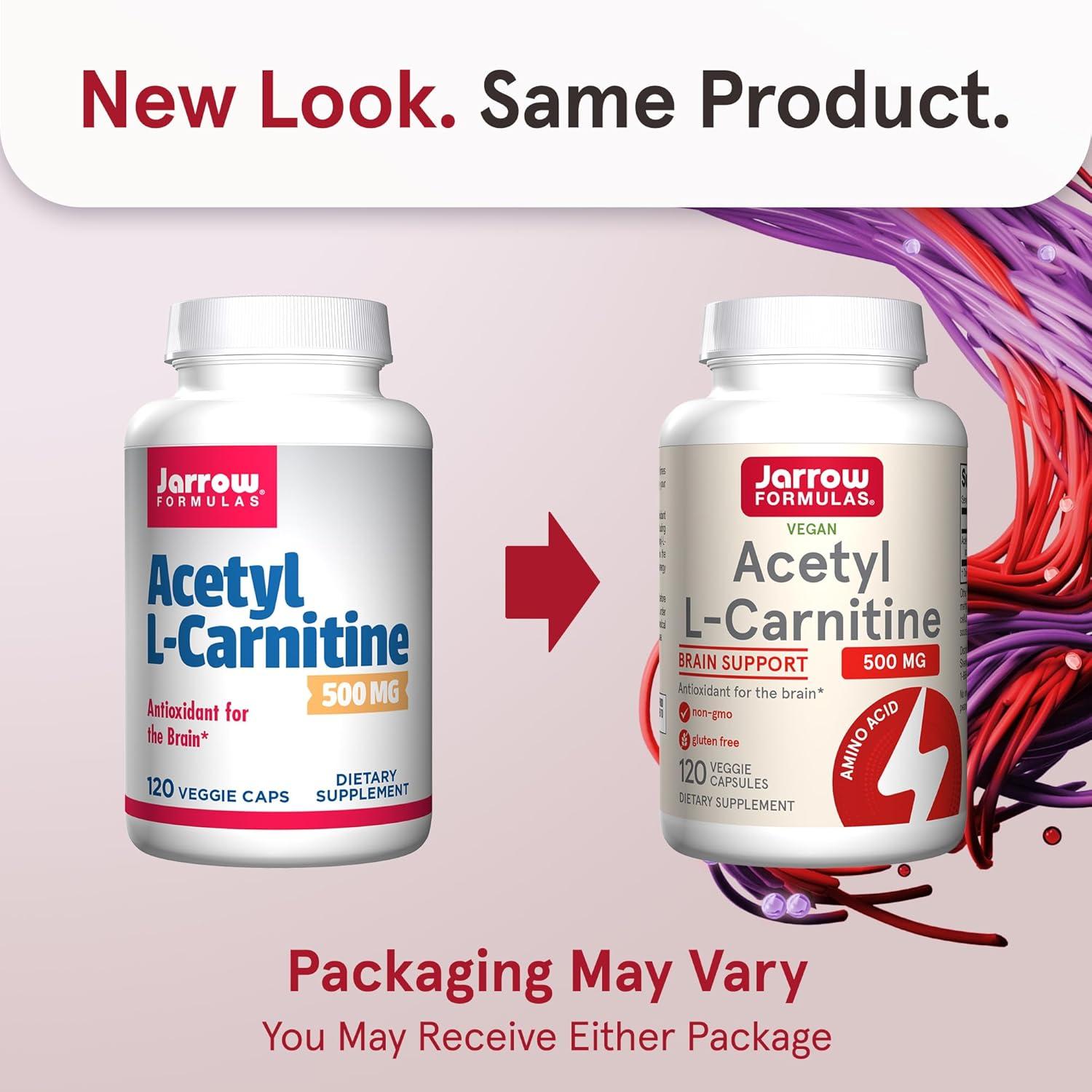 image:imageJarrow Formulas Acetyl LCarnitine 500 mg Dietary Supplement Amino Acid Support for Brain Health and Antioxidants 120 Veggie Capsules 120 Day SupplyUnflavored