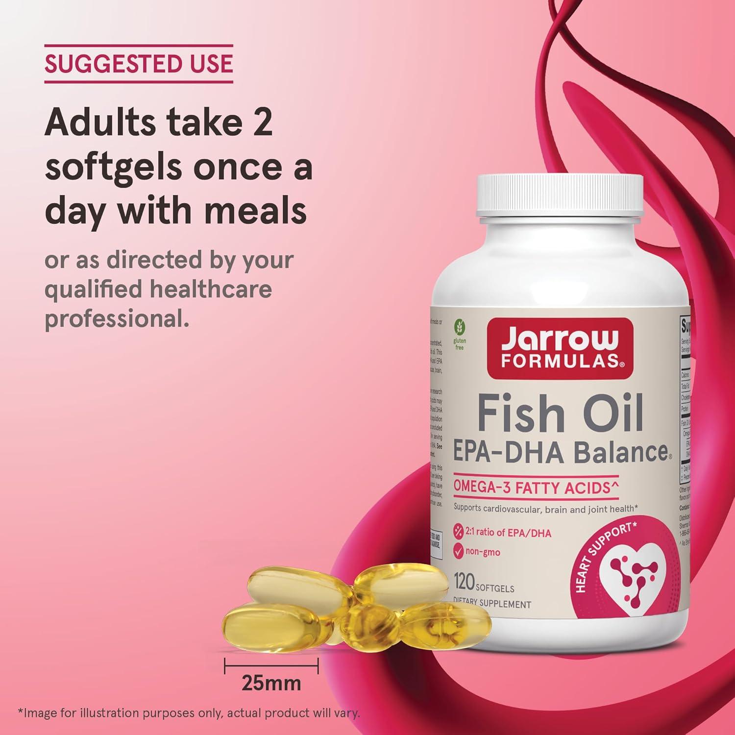 image:imageJarrow Formulas EPADHA Balance 1200 mg Omega3 Fatty Acids for Cardiovascular Support 240 Softgels 120 Day SupplyUnflavored