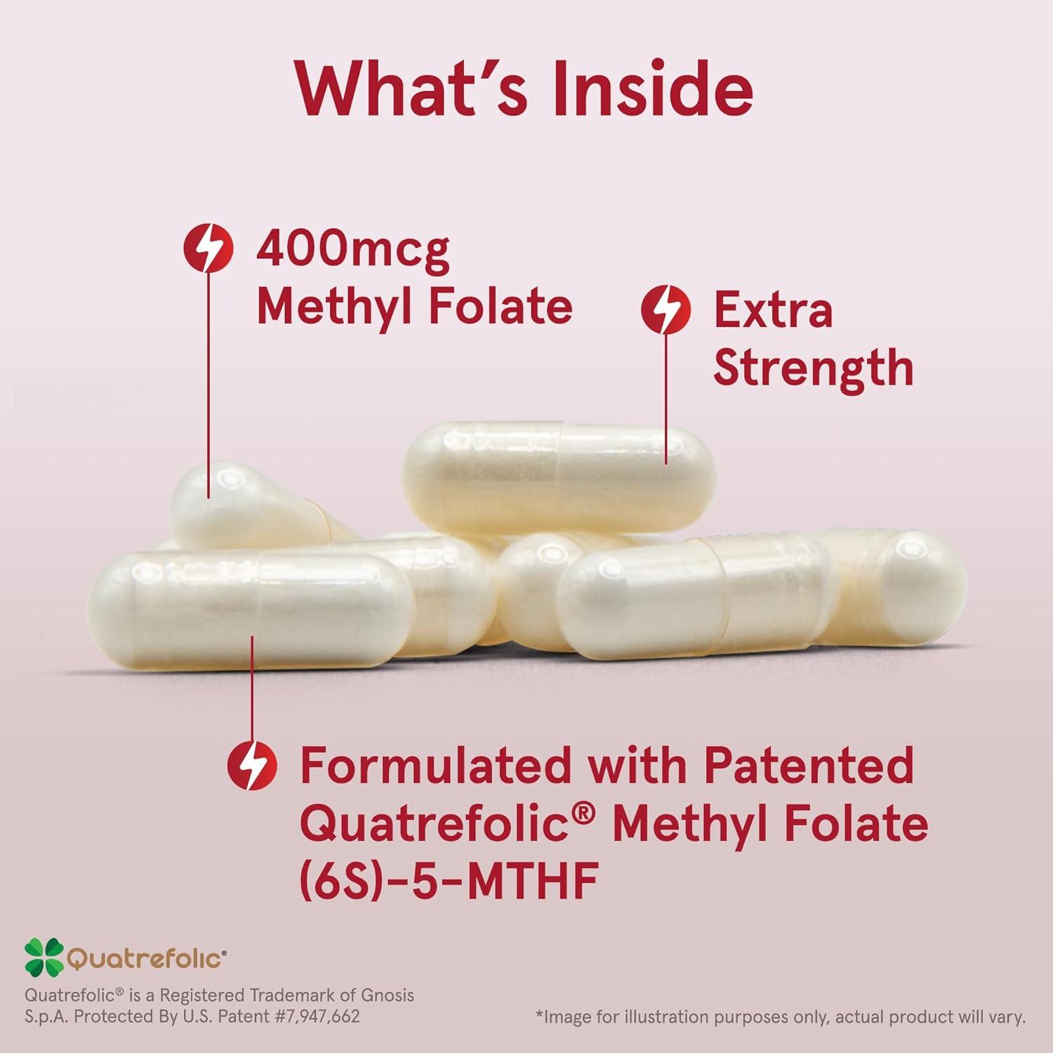image:imageJarrow Formulas Extra Strength Methyl Folate 400 mcg Dietary Supplement for Cardiovascular and Neurologic Health Support 60 Veggie Capsules 60 Day SupplyUnflavored