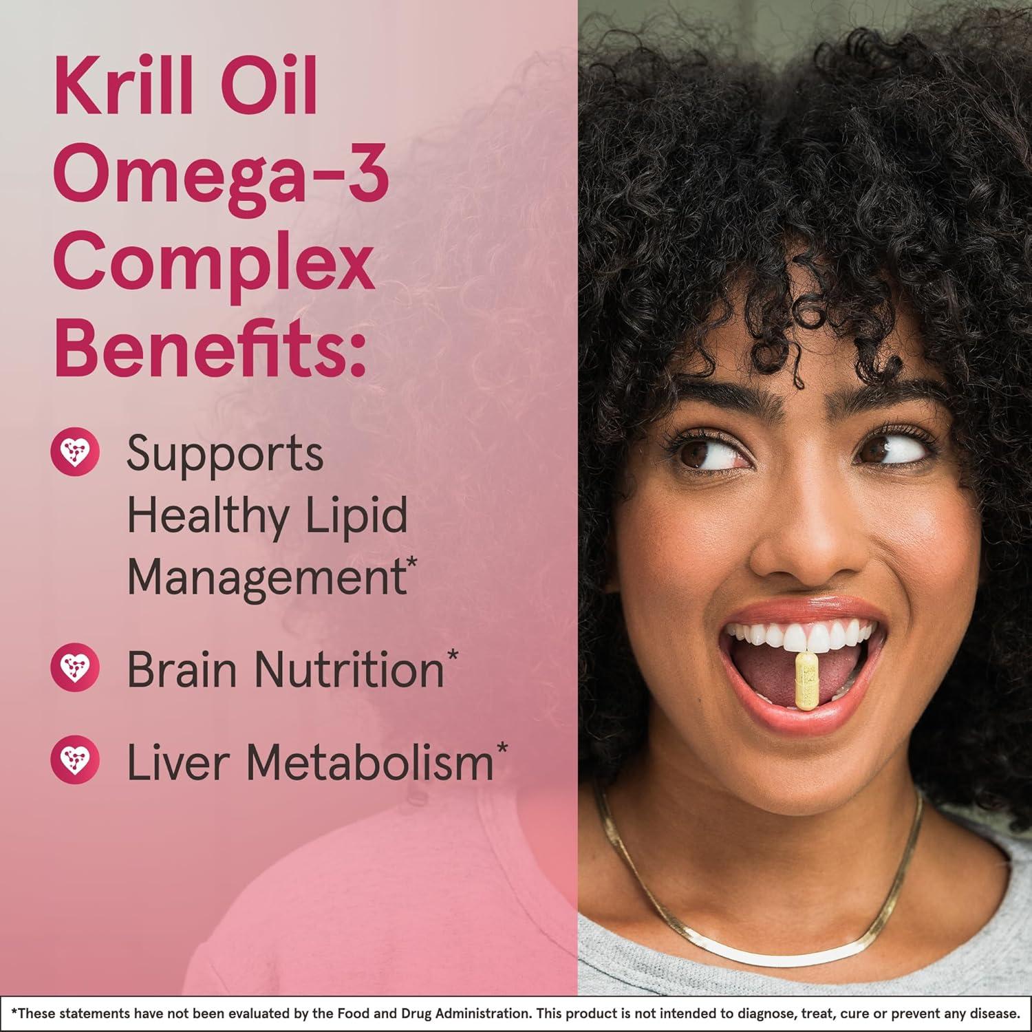 image:imageJarrow Formulas Krill Oil Phospholipid Omega3 Complex with Astaxanthin 60 Softgels 30 Servings Supports Lipid Management Metabolism Brain amp Heart Health EPA amp DHA Gluten Free NonGMO120 Count Pack of 1