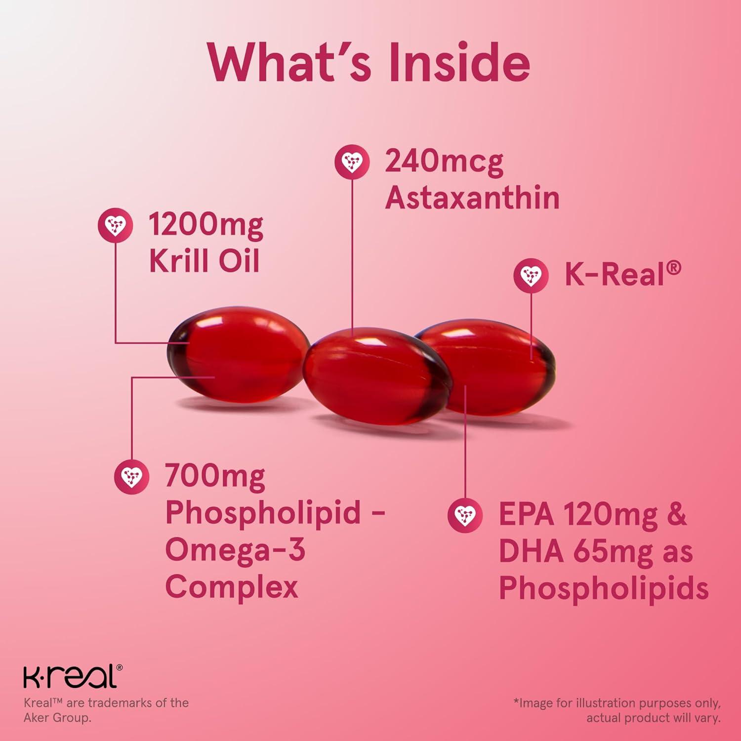image:imageJarrow Formulas Krill Oil Phospholipid Omega3 Complex with Astaxanthin 60 Softgels 30 Servings Supports Lipid Management Metabolism Brain amp Heart Health EPA amp DHA Gluten Free NonGMO120 Count Pack of 1