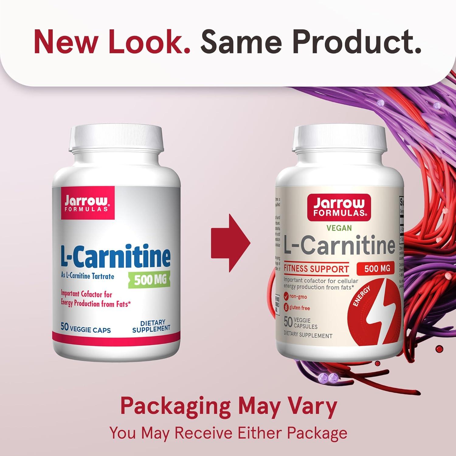 image:imageJarrow Formulas LCarnitine 500 mg Dietary Supplement Support for Cellular Energy Production 100 Veggie Capsules 100 Day SupplyUnflavored
