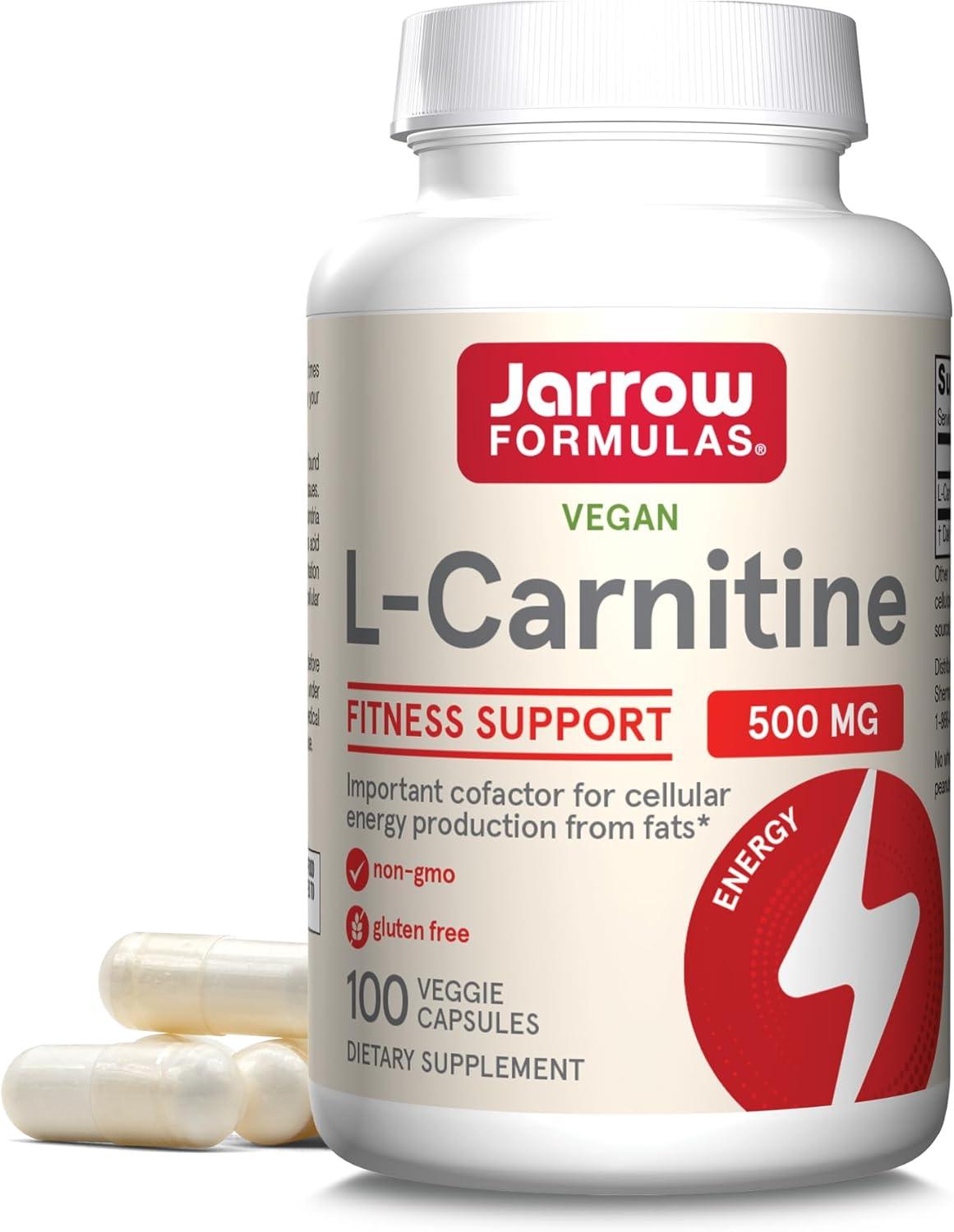 image:imageJarrow Formulas LCarnitine 500 mg Dietary Supplement Support for Cellular Energy Production 100 Veggie Capsules 100 Day SupplyUnflavored