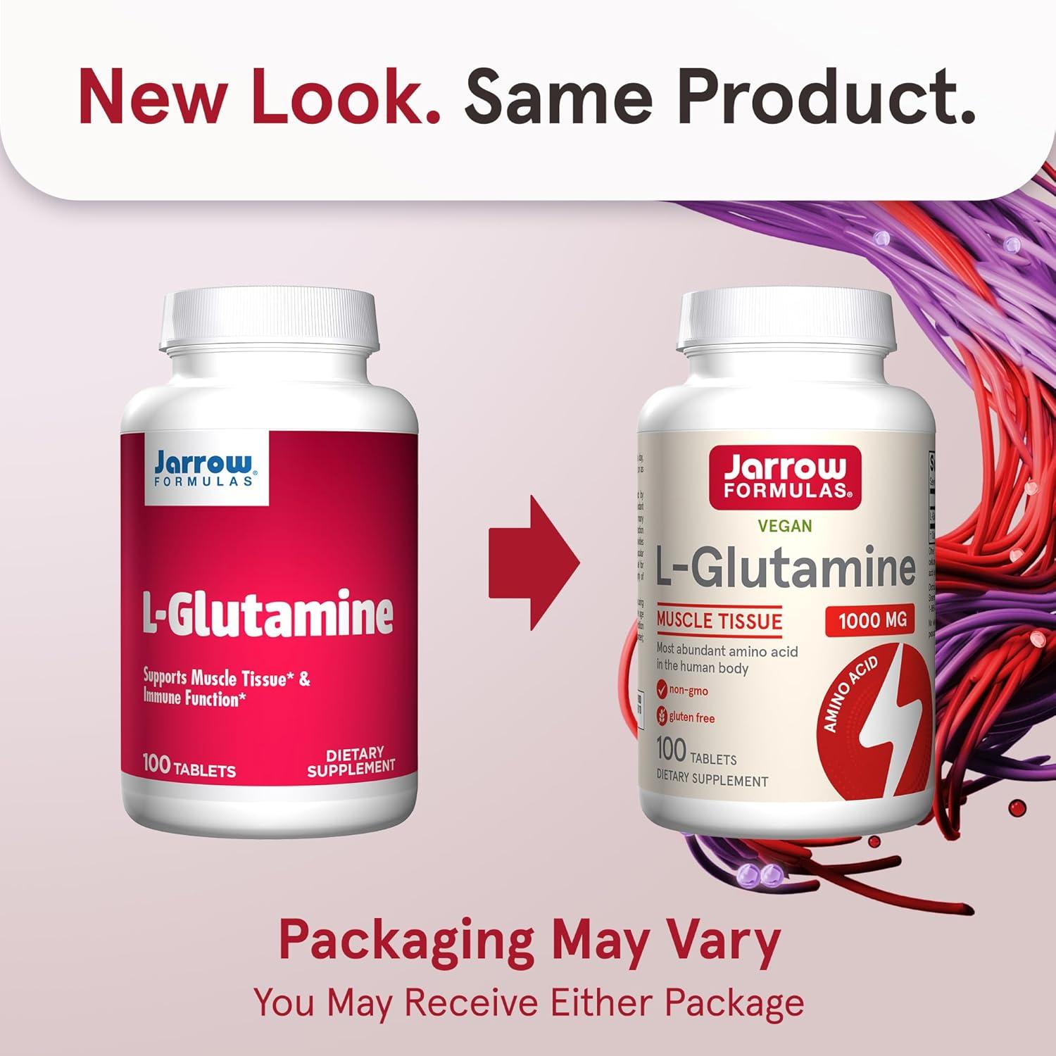 image:imageJarrow Formulas LGlutamine 1000 mg Dietary Supplement for Muscle Tissue Multifunctional Amino Acid Immune Support 100 EasySolv Tablets 50100 Day SupplyUnflavored