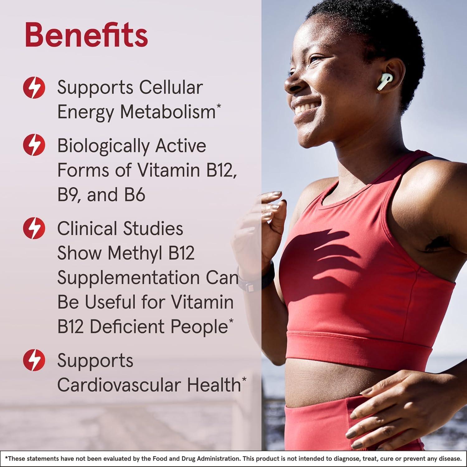 image:imageJarrow Formulas Methyl B12 amp Methyl Folate Bioactive Vitamin B9 and Vitamin B12 Supplement Supports Cellular Energy Production Healthy Brain Function amp Metabolism 60 Chewable Tablets 60 ServingsCherry