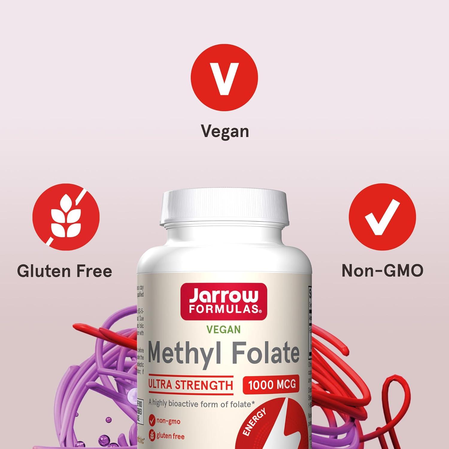 image:imageJarrow Formulas Methyl Folate Veggie Caps 1000 Mcg 100 Count Methyl Folate Supplement To Provide Folate 5MTHF Supplement NonGMO Gluten Free100 Count Pack of 1