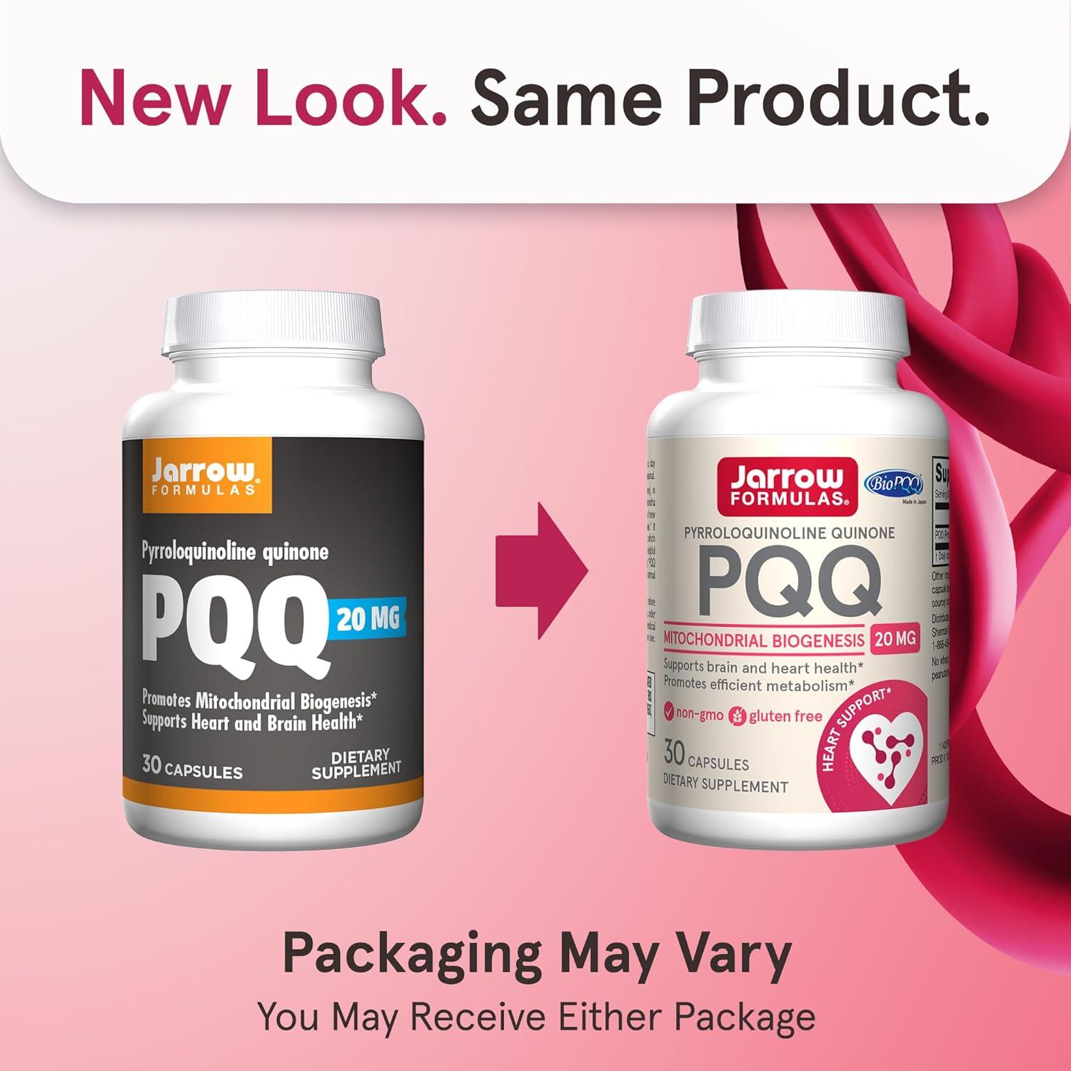 image:imageJarrow Formulas PQQ 20 mg Dietary Supplement Heart Brain and Metabolism Support 60 Veggie Capsules 60 Day SupplyUnflavored