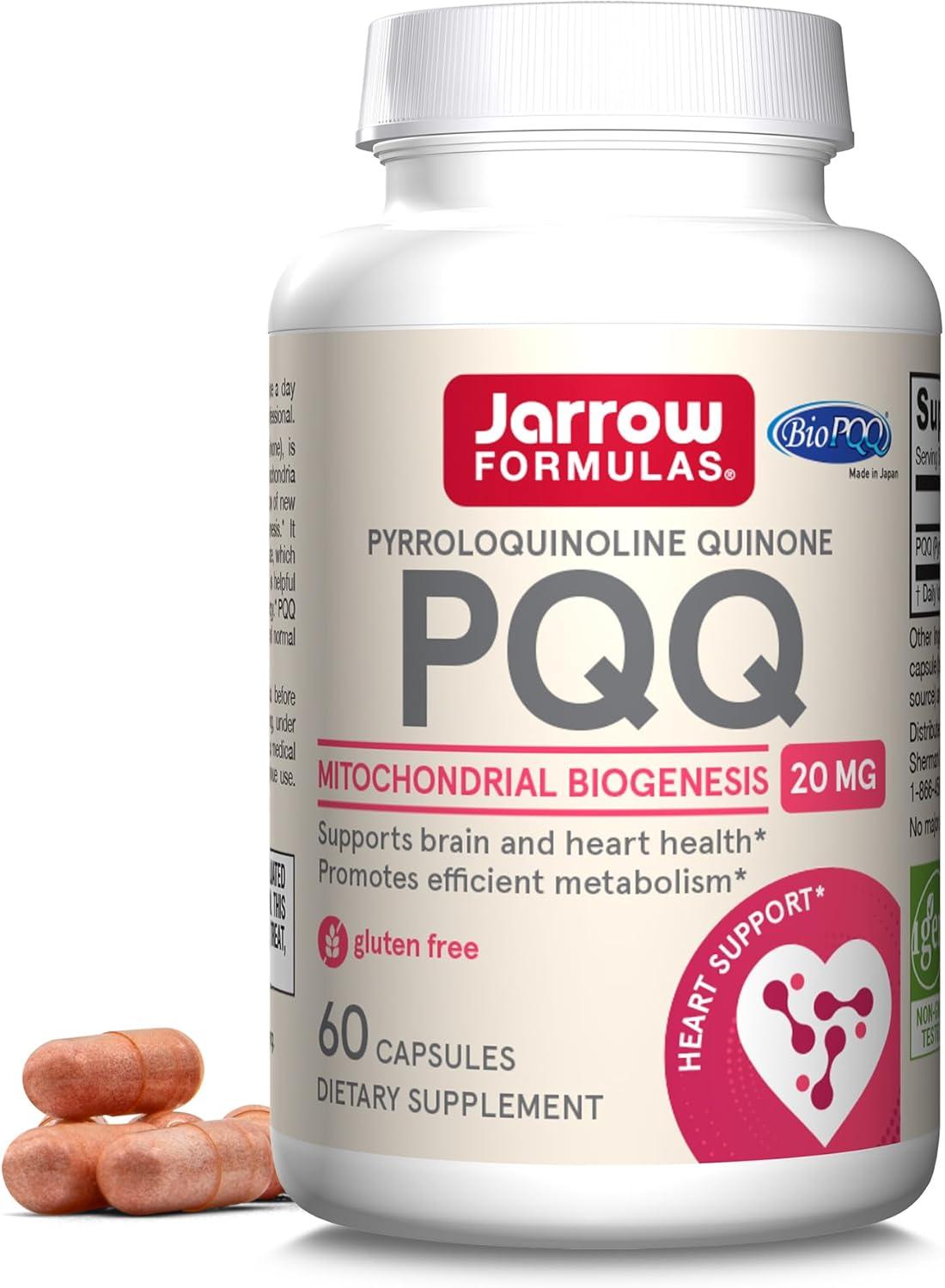 image:imageJarrow Formulas PQQ 20 mg Dietary Supplement Heart Brain and Metabolism Support 60 Veggie Capsules 60 Day SupplyUnflavored