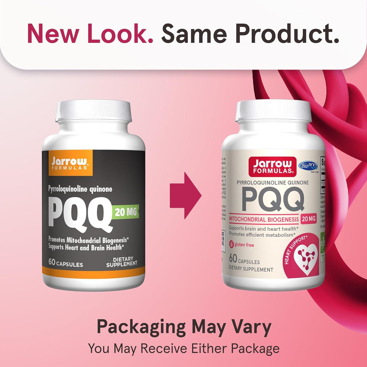 image:imageJarrow Formulas PQQ 20 mg Dietary Supplement Heart Brain and Metabolism Support 60 Veggie Capsules 60 Day SupplyUnflavored