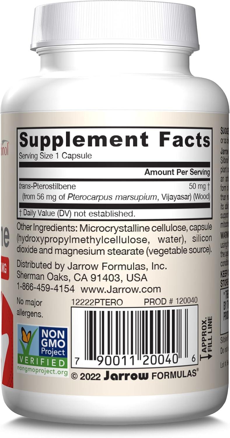 image:imageJarrow Formulas Pterostilbene 50mg for Antioxidant Support Dietary Supplement Supports Healthy Aging 60 Veggie Capsules 60 Day Supply60 Count Pack of 1