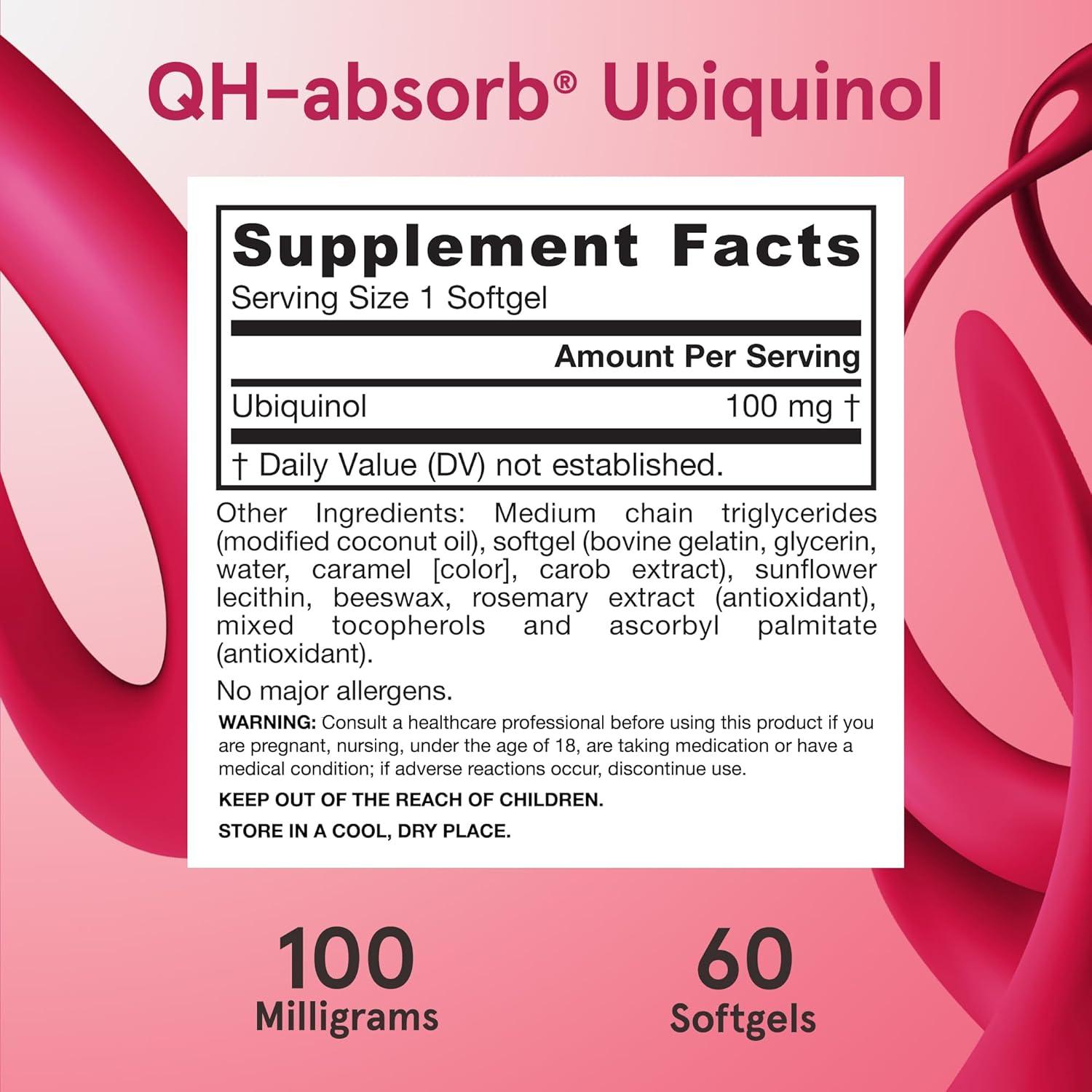 image:imageJarrow Formulas QHAbsorb Ubiquinol 100mg 120 Softgels High Absorption amp Active Antioxidant Form of CoQ10 Supports Mitochondrial Energy Production amp Healthy Cardiovascular Function60 count Pack of 1