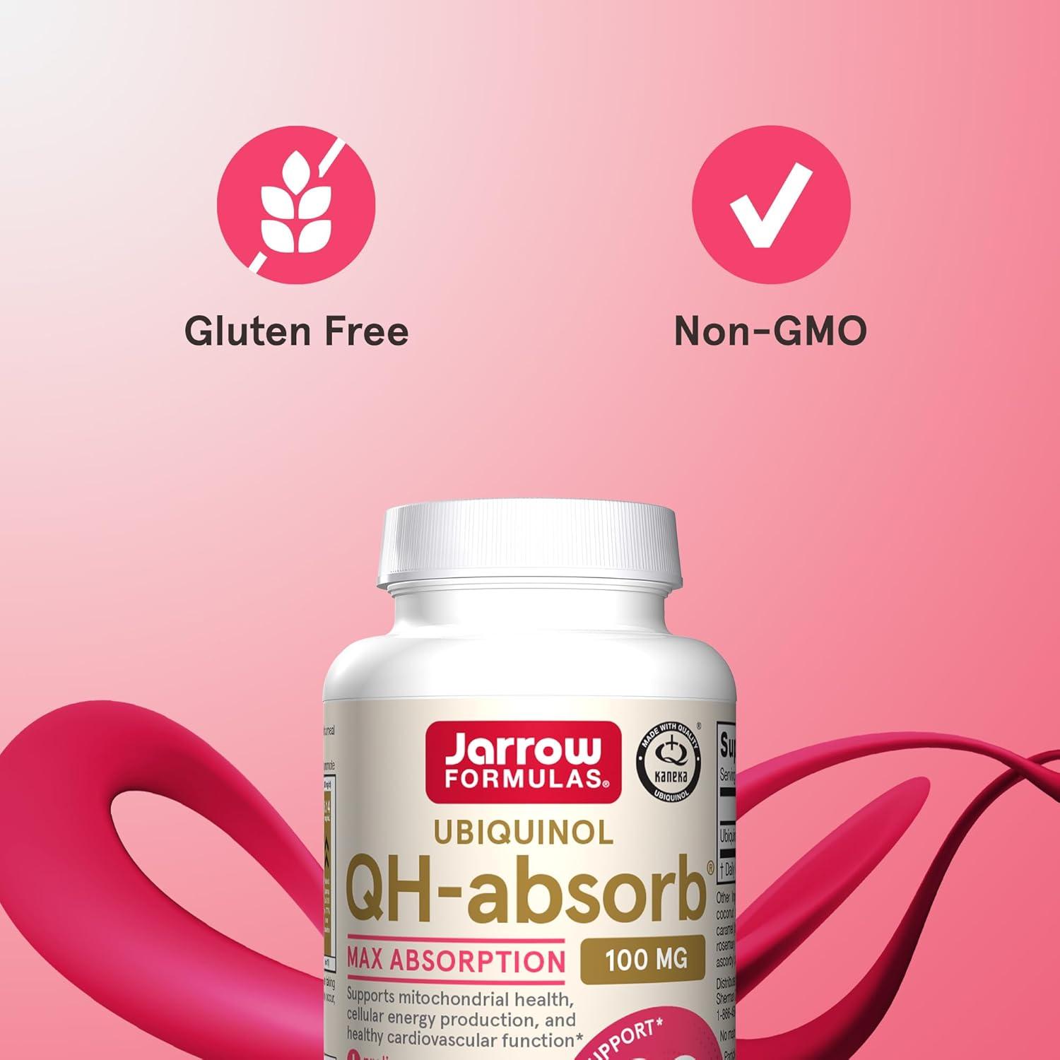 image:imageJarrow Formulas QHAbsorb Ubiquinol 100mg 120 Softgels High Absorption amp Active Antioxidant Form of CoQ10 Supports Mitochondrial Energy Production amp Healthy Cardiovascular Function60 count Pack of 1