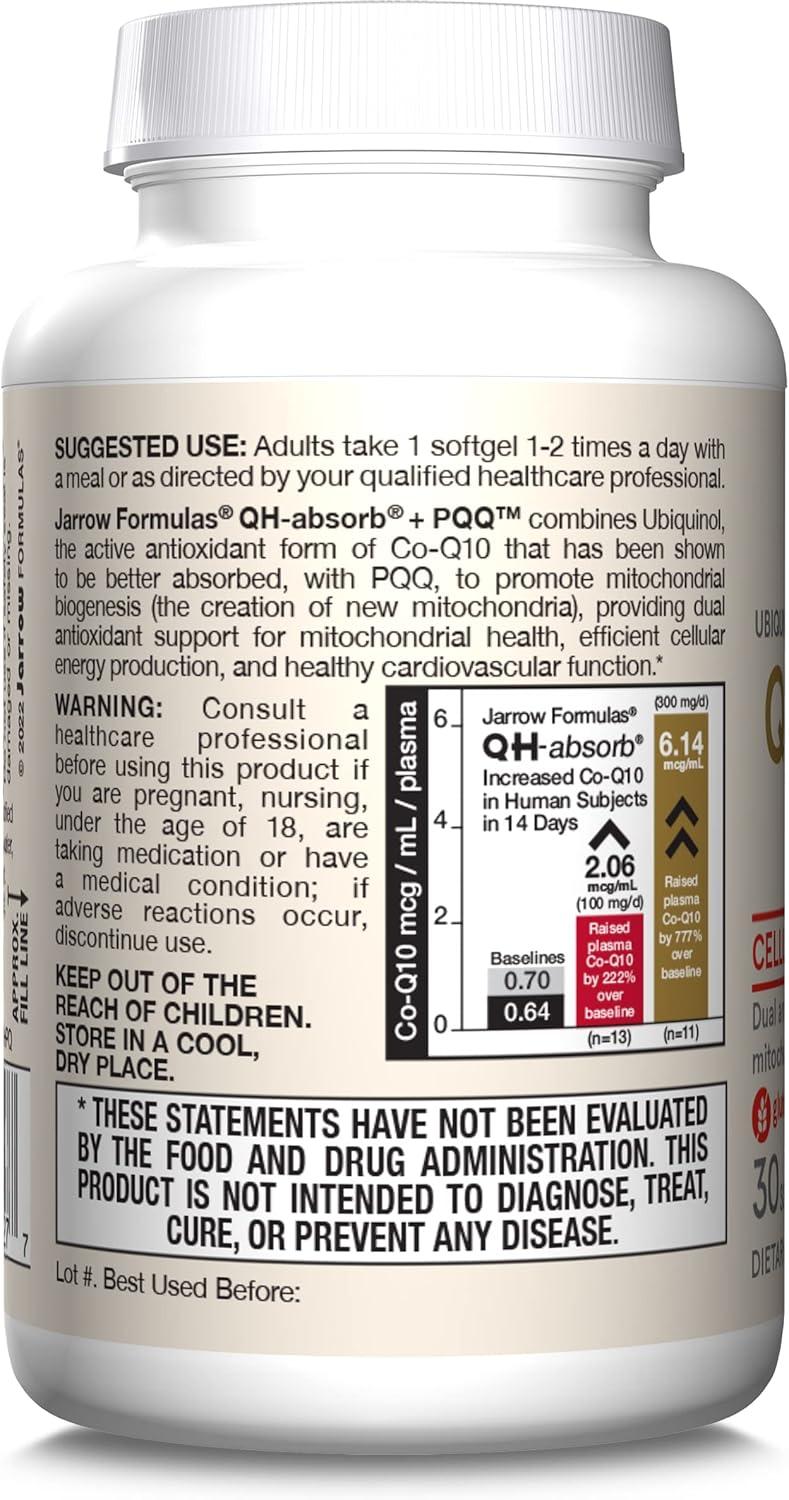 image:imageJarrow Formulas QHabsorb PQQ 30 Softgels Dietary Supplement Supports Mitochondrial Biogenesis Energy Production amp Cardiovascular Health Up to 30 Servings30 count Pack of 1