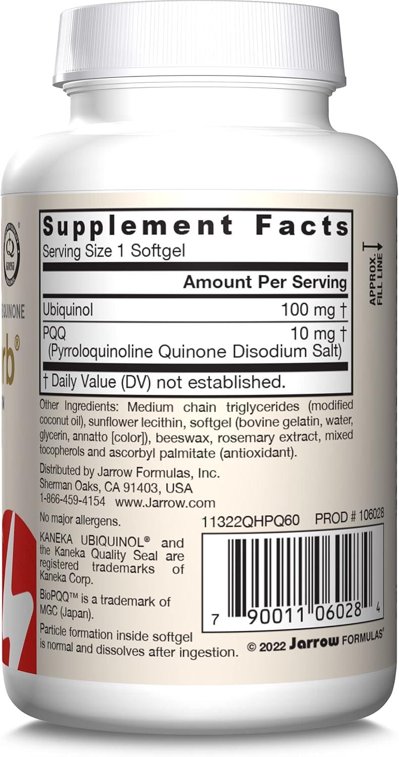 image:imageJarrow Formulas QHabsorb PQQ 30 Softgels Dietary Supplement Supports Mitochondrial Biogenesis Energy Production amp Cardiovascular Health Up to 30 Servings60 count Pack of 1