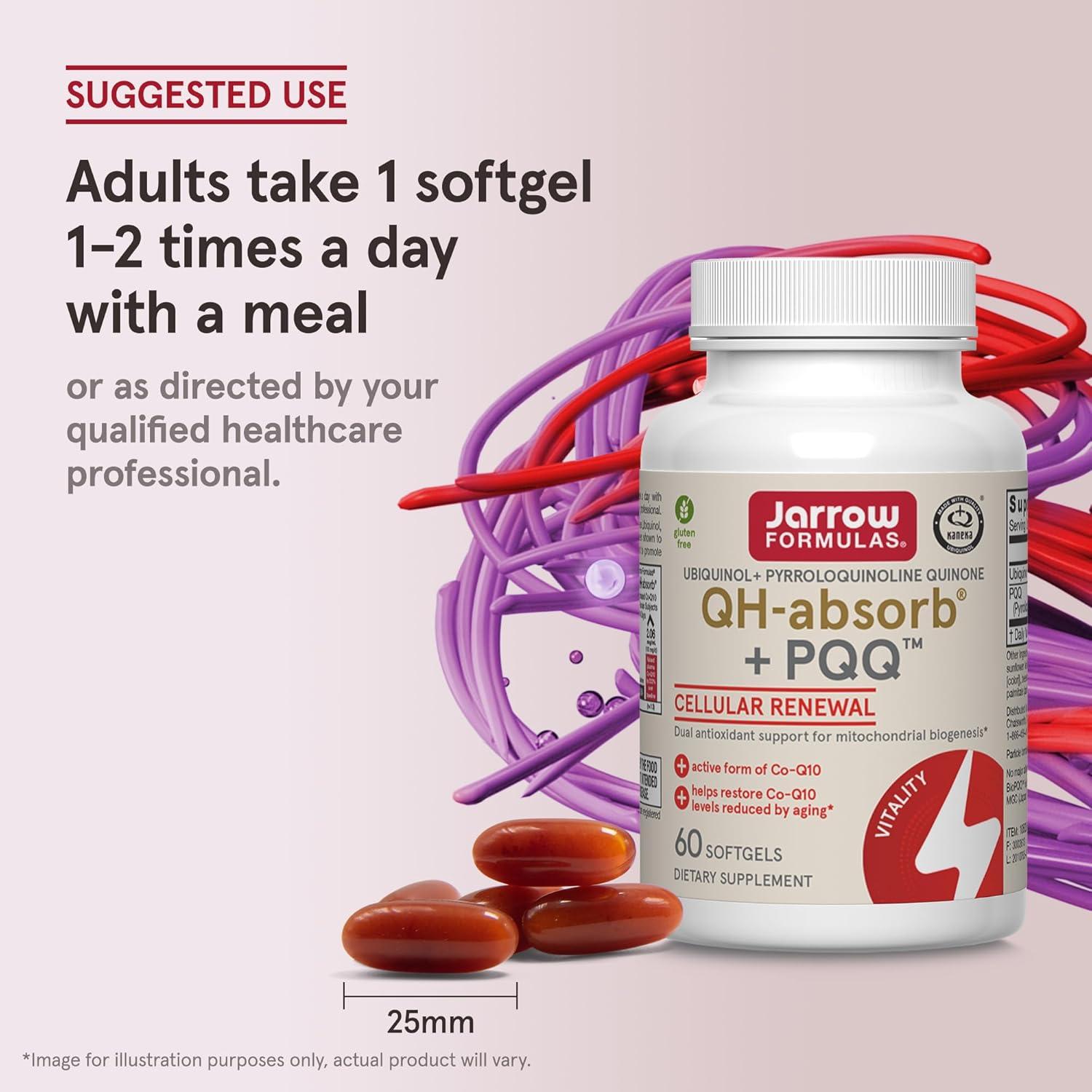 image:imageJarrow Formulas QHabsorb PQQ 30 Softgels Dietary Supplement Supports Mitochondrial Biogenesis Energy Production amp Cardiovascular Health Up to 30 Servings60 count Pack of 1