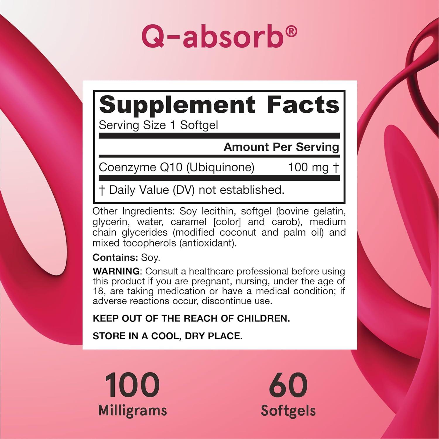 image:imageJarrow Formulas Qabsorb CoQ10 100 mg 60 Softgels Dietary Supplement Antioxidant Support for Mitochondrial Energy Production amp Cardiovascular Health Up to 60 ServingsUnflavored