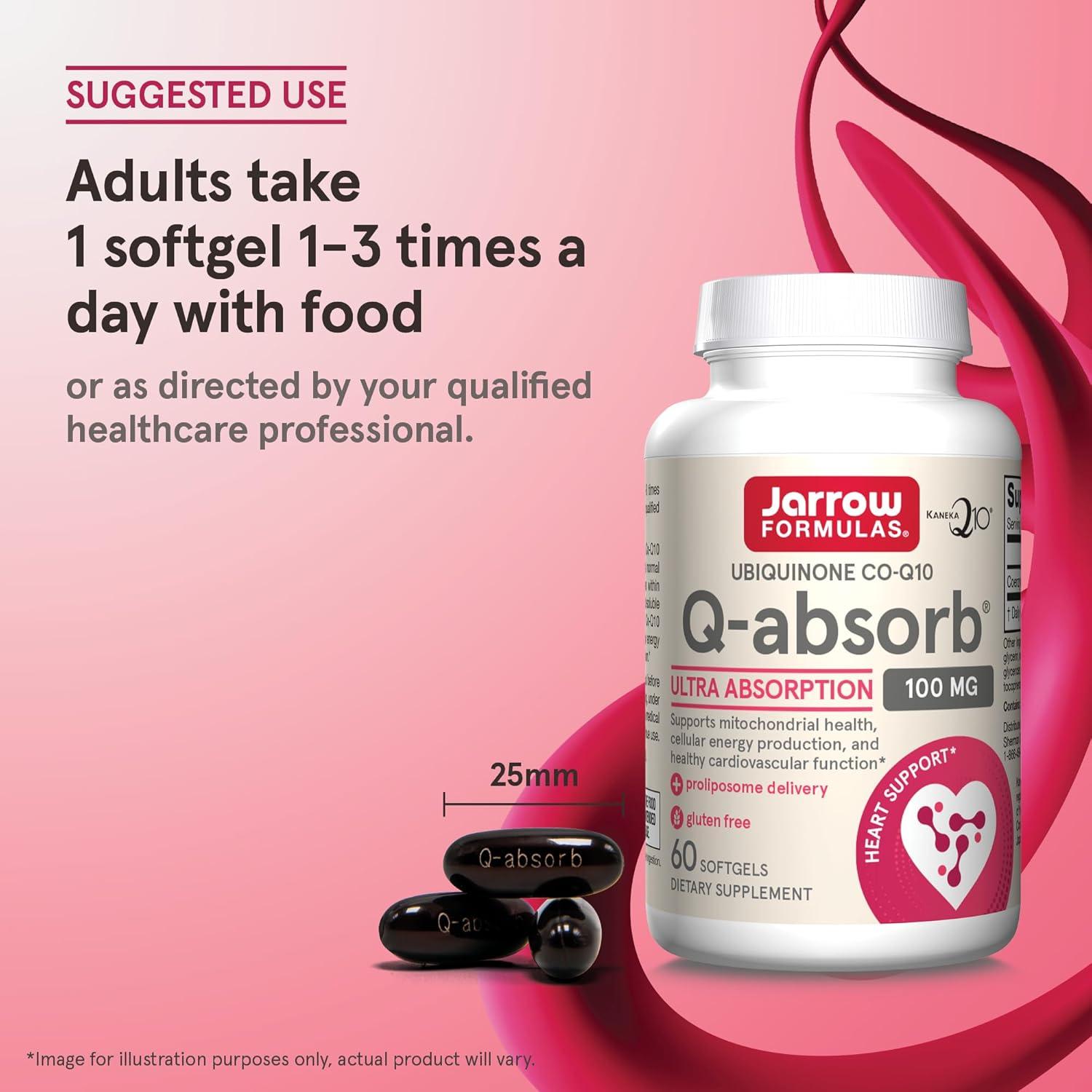 image:imageJarrow Formulas Qabsorb CoQ10 100 mg 60 Softgels Dietary Supplement Antioxidant Support for Mitochondrial Energy Production amp Cardiovascular Health Up to 60 ServingsUnflavored