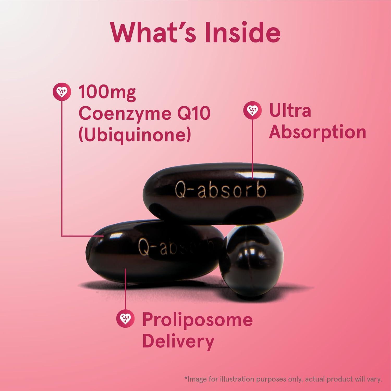 image:imageJarrow Formulas Qabsorb Ubiquinone CoQ10 100 mg Dietary Supplement Antioxidant Support for Mitochondrial Health Cellular Energy Production and Cardiovascular Health 120 Softgels 120 Day Supply120 Count Pack of 1