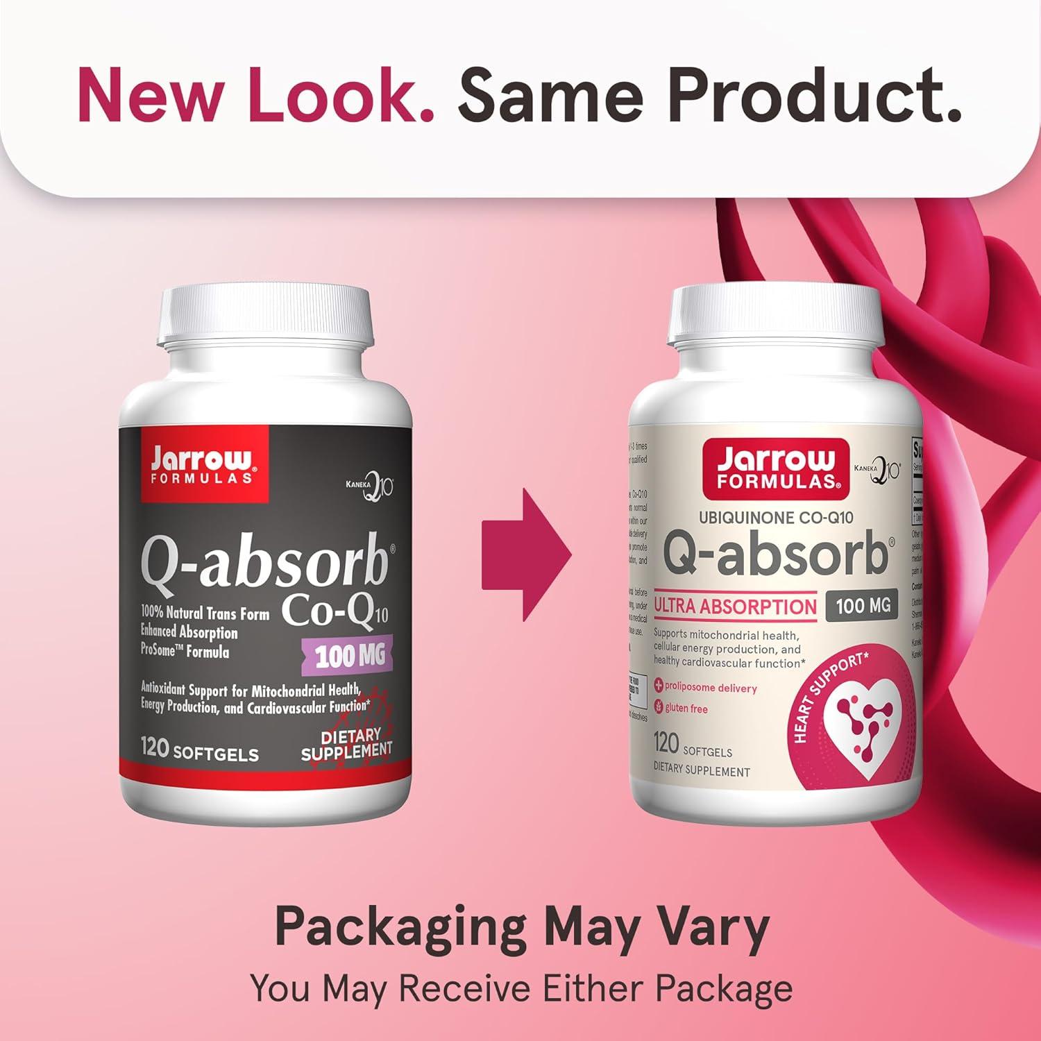 image:imageJarrow Formulas Qabsorb Ubiquinone CoQ10 100 mg Dietary Supplement Antioxidant Support for Mitochondrial Health Cellular Energy Production and Cardiovascular Health 120 Softgels 120 Day Supply120 Count Pack of 1